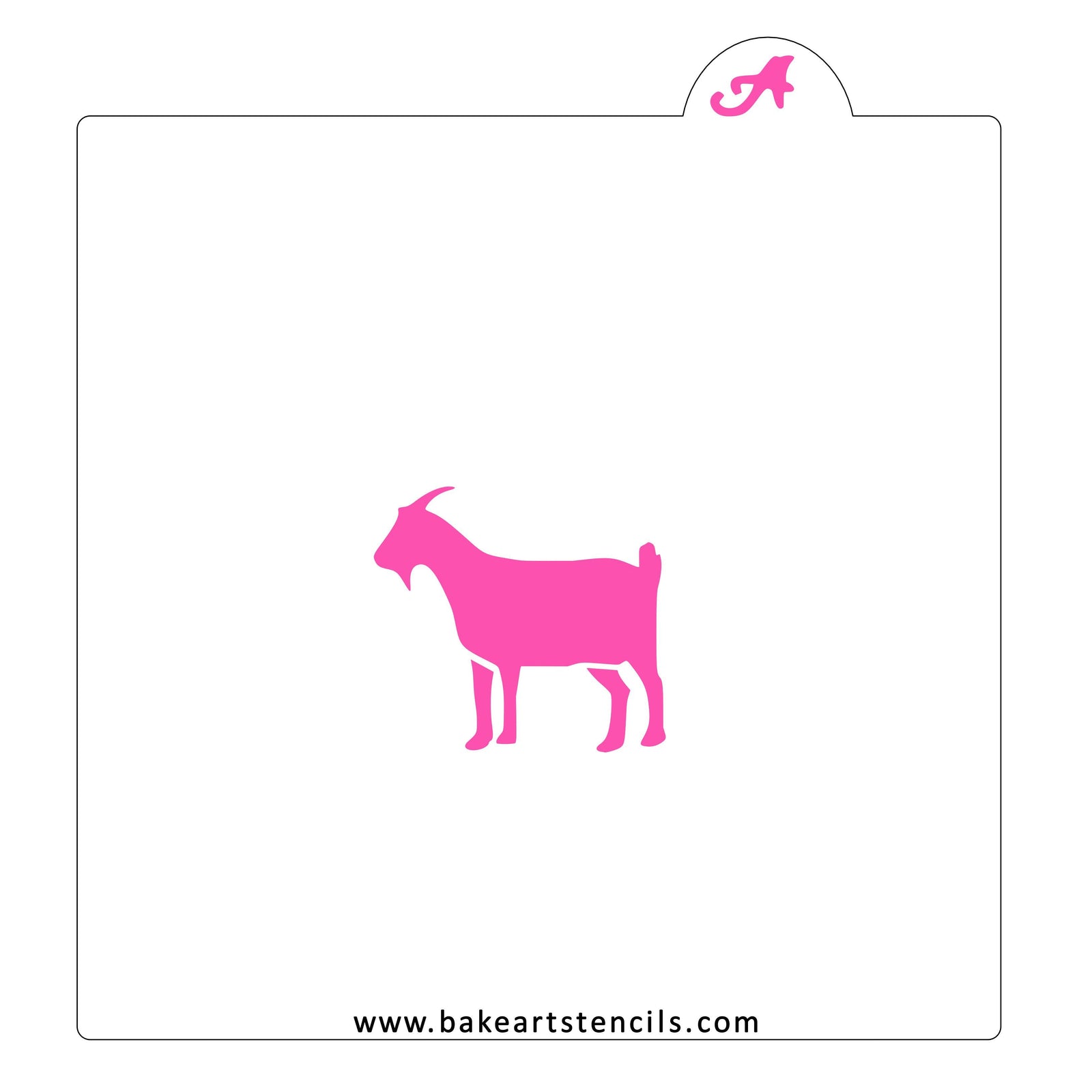 Goat Silhouette Cookie Stencil bakeartstencil
