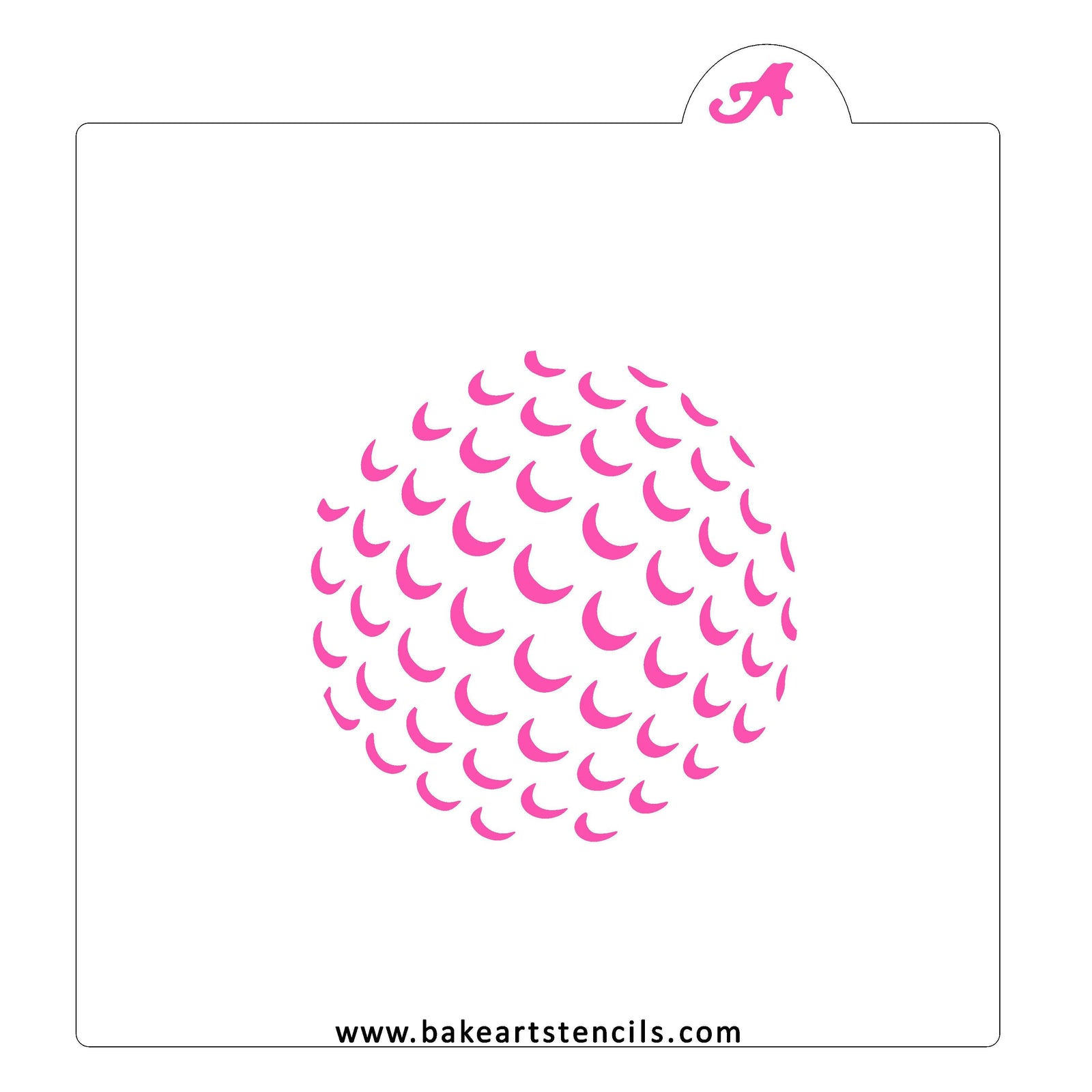 Golf Ball Cookie Stencil bakeartstencil