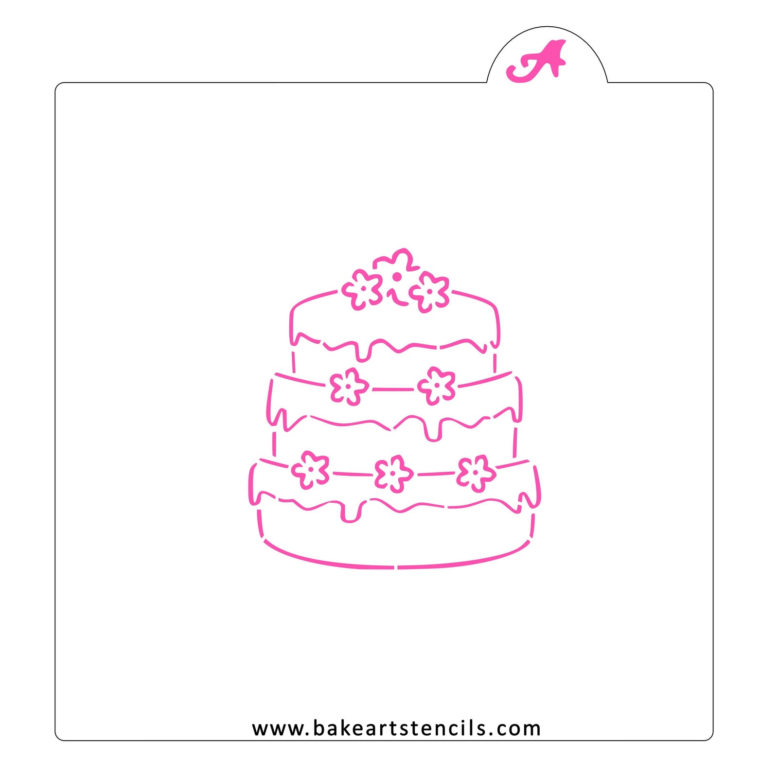 Grand Cake PYO Cookie Stencil bakeartstencil