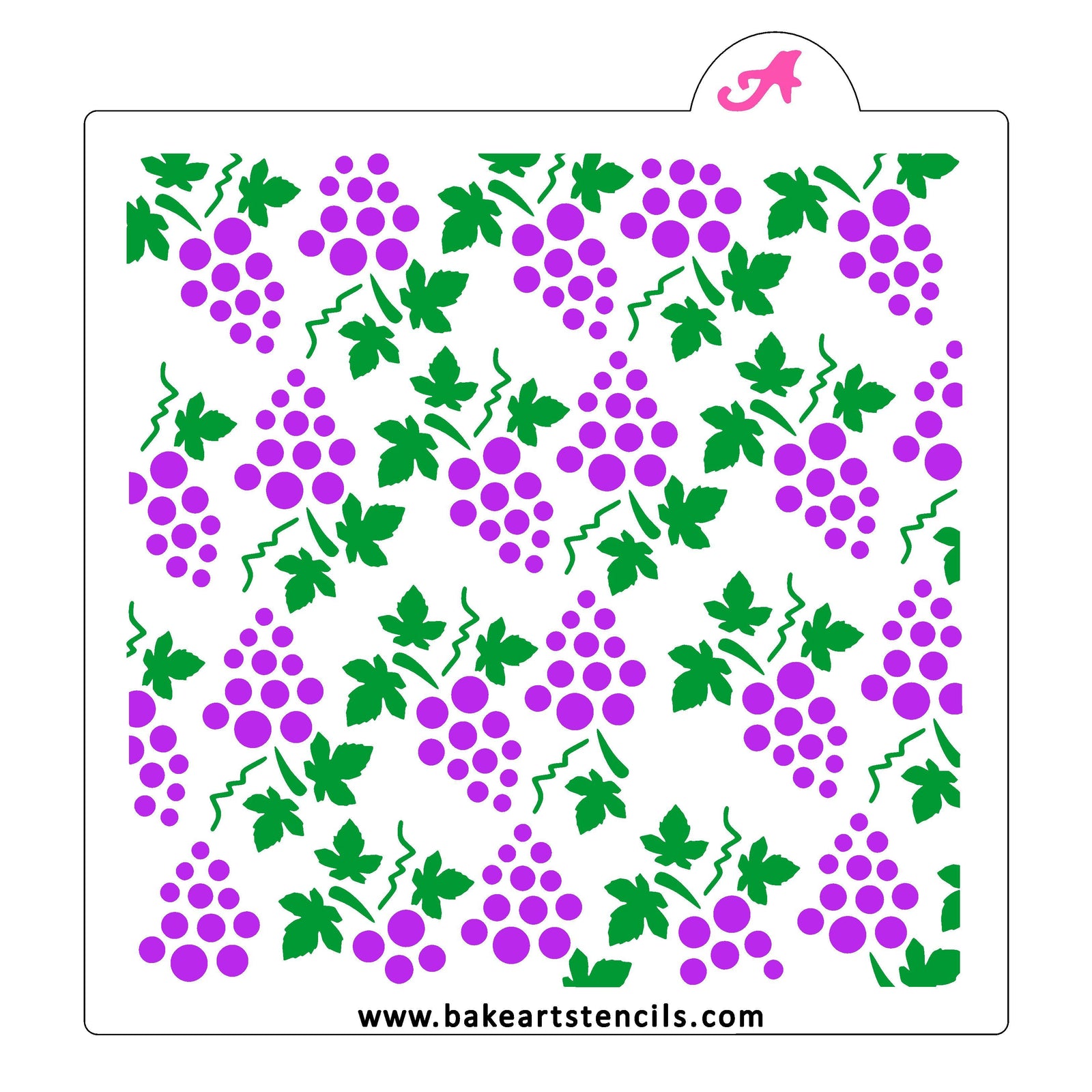 Grape Vines Cookie Stencil Set bakeartstencil