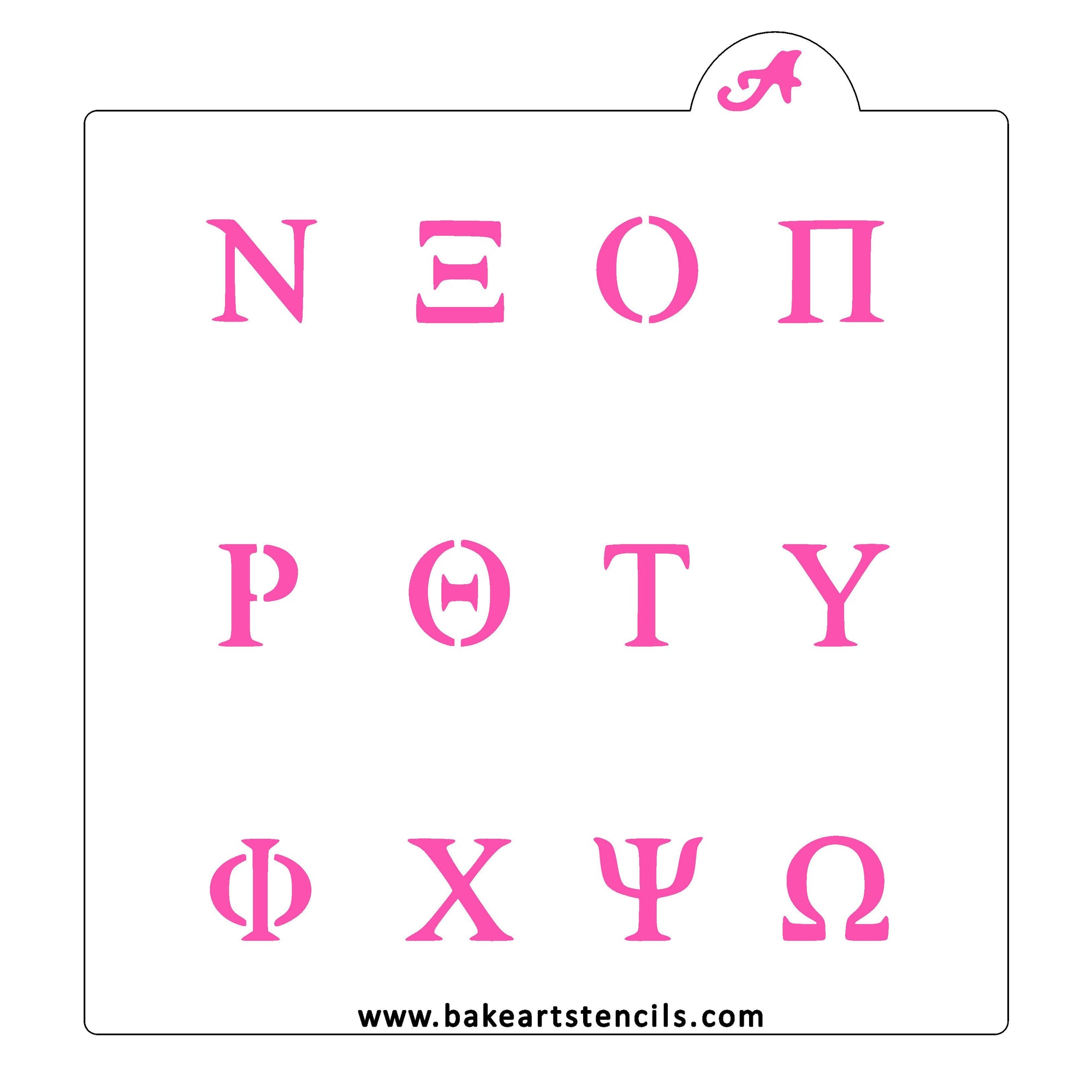 Montsho Publishers Reusable Greek Letter Stencils – 3 Inch Letters | Full 24-Letter Alphabet Kit For Crafts, Wood, Fabric & More - View #3