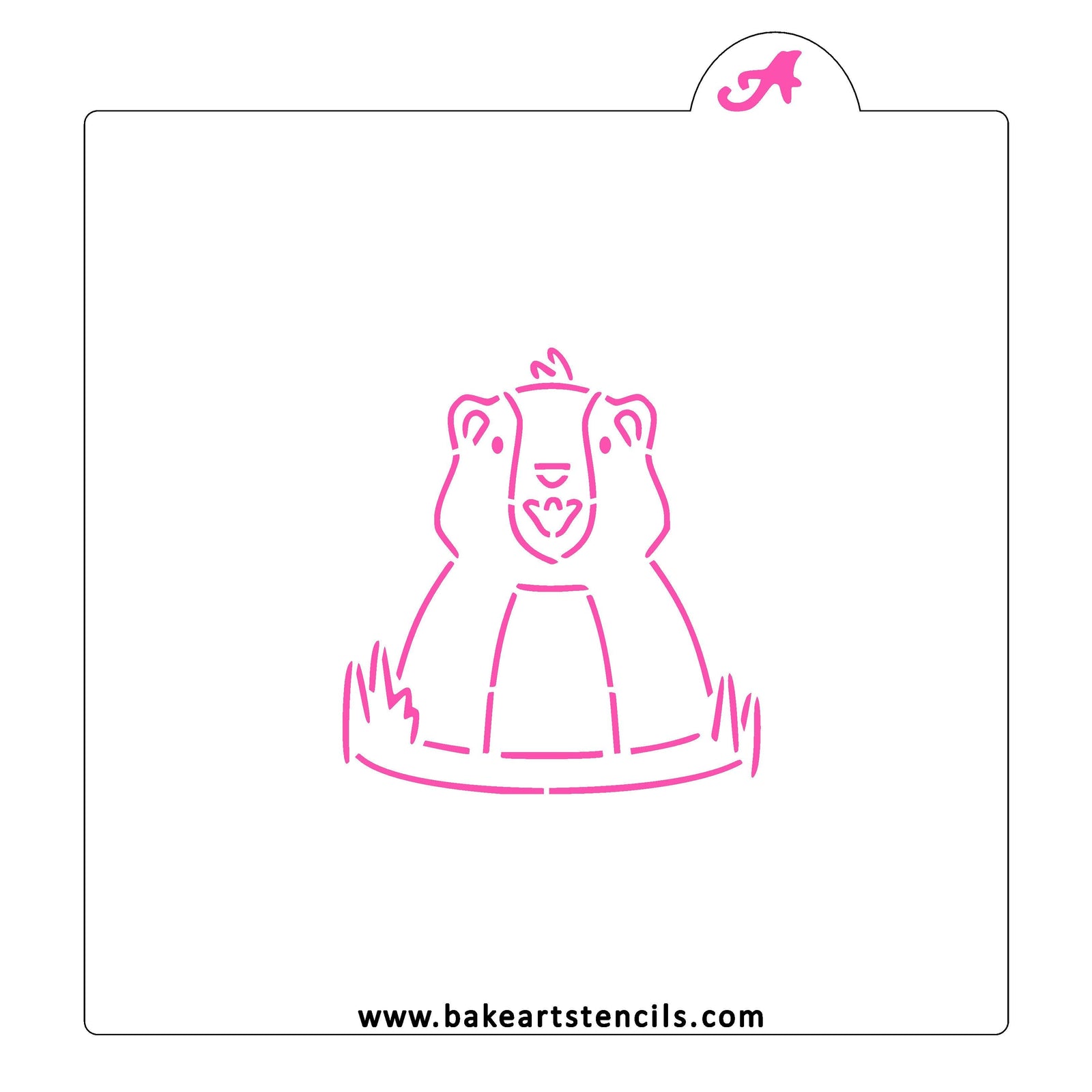 Groundhog Day PYO Cookie Stencil bakeartstencil