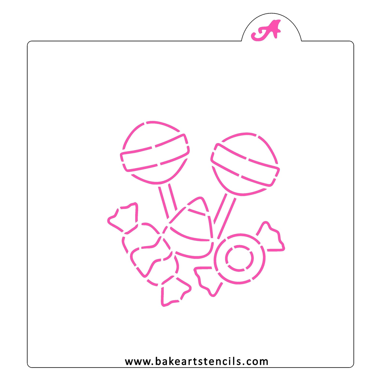 Halloween Candy PYO Stencil bakeartstencils