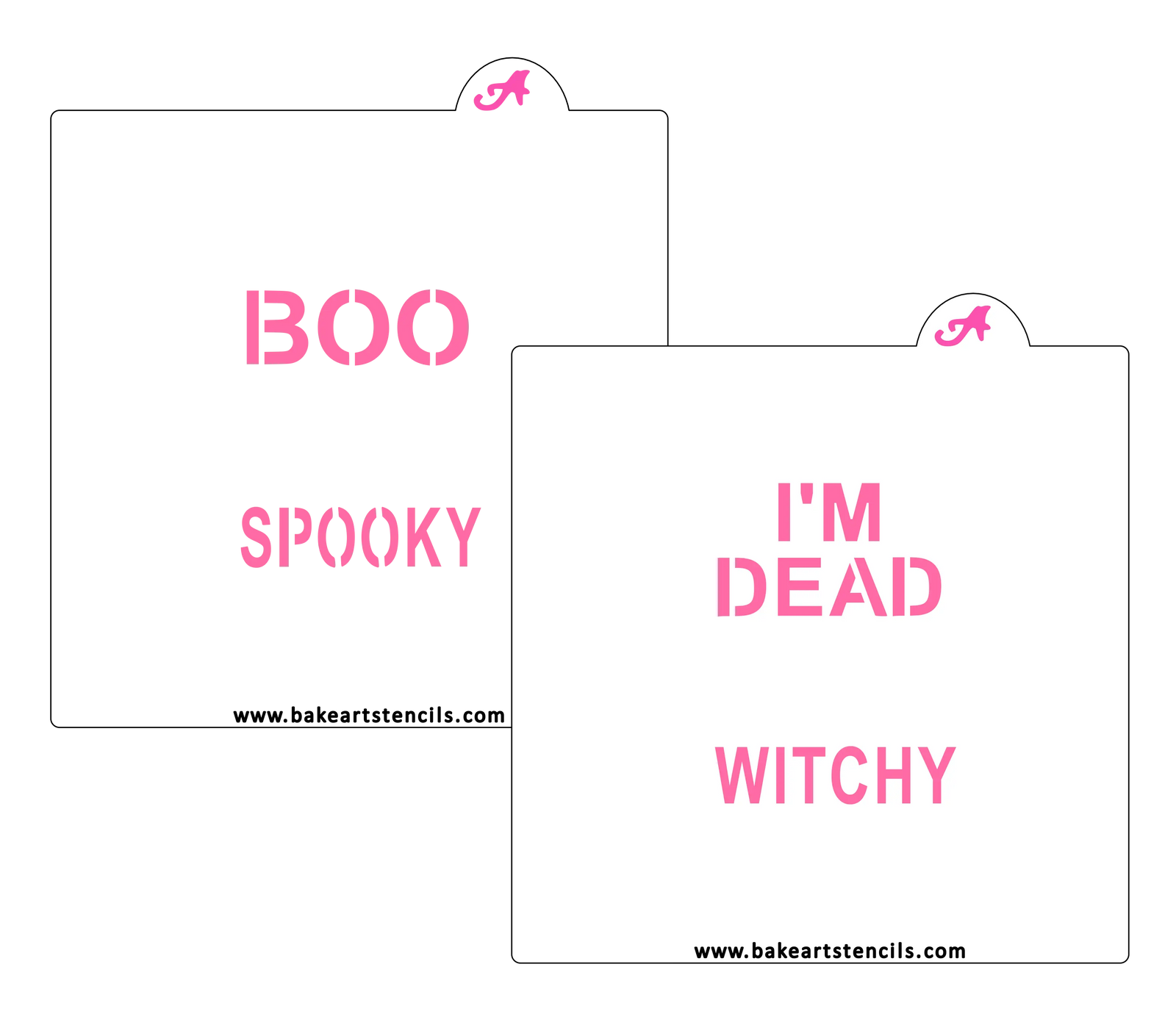 Halloween Conversation Sayings Cookie Stencil bakeartstencil