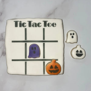 Halloween Tic Tac Toe Cookie Decorating Set bakeartstencil