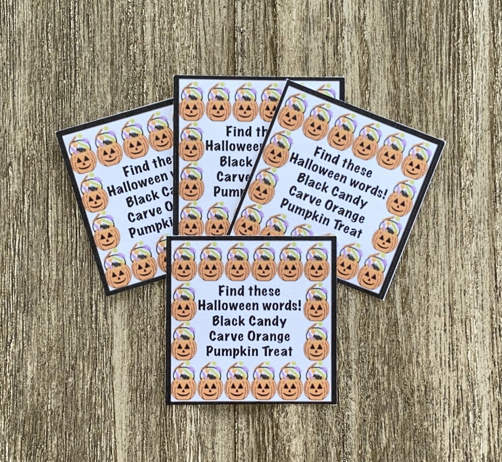 Halloween Word Search Cookie Tag bakeartstencil