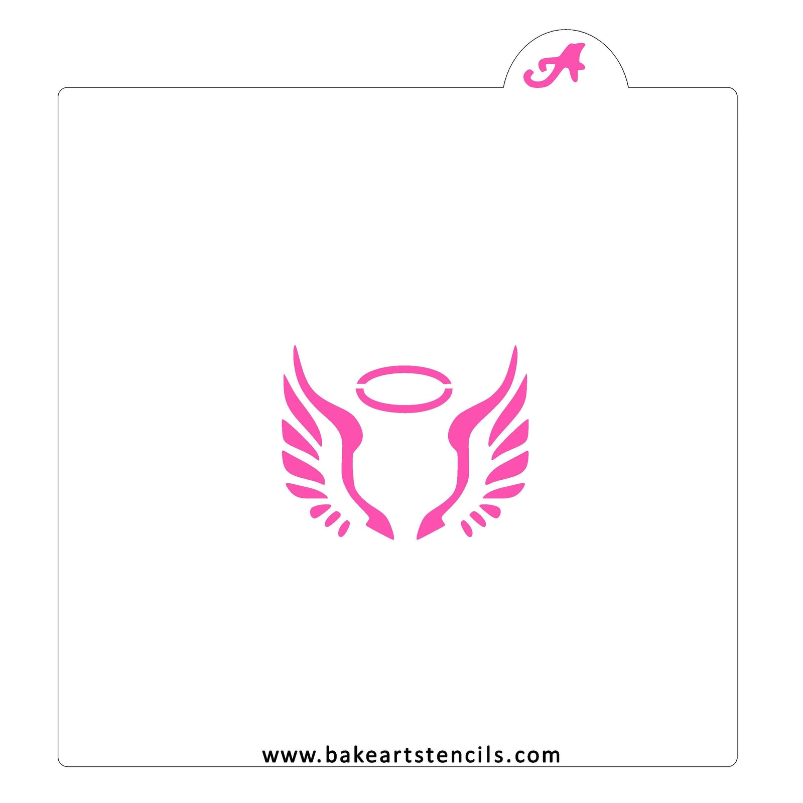 Halo and Angel Wings Stencil bakeartstencil