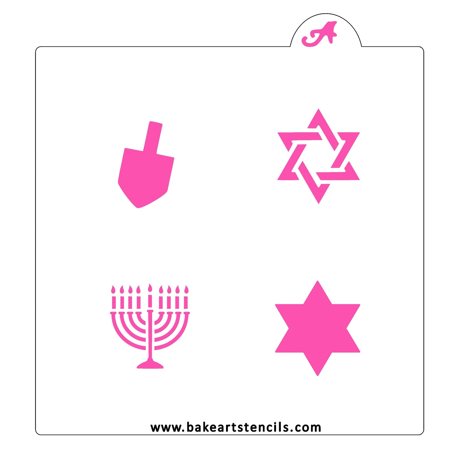 Hanukkah Themed Oreo Stencil bakeartstencils