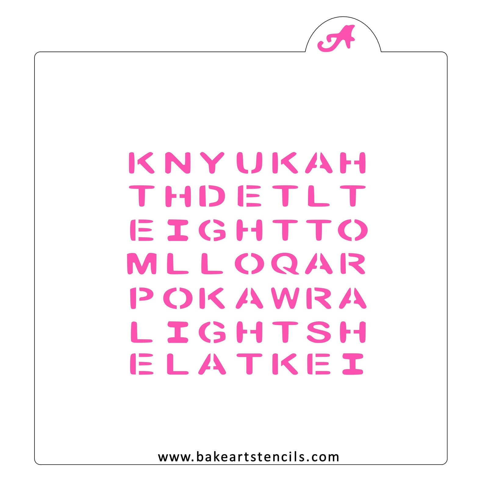 Hanukkah Word Search Cookie Stencil bakeartstencil