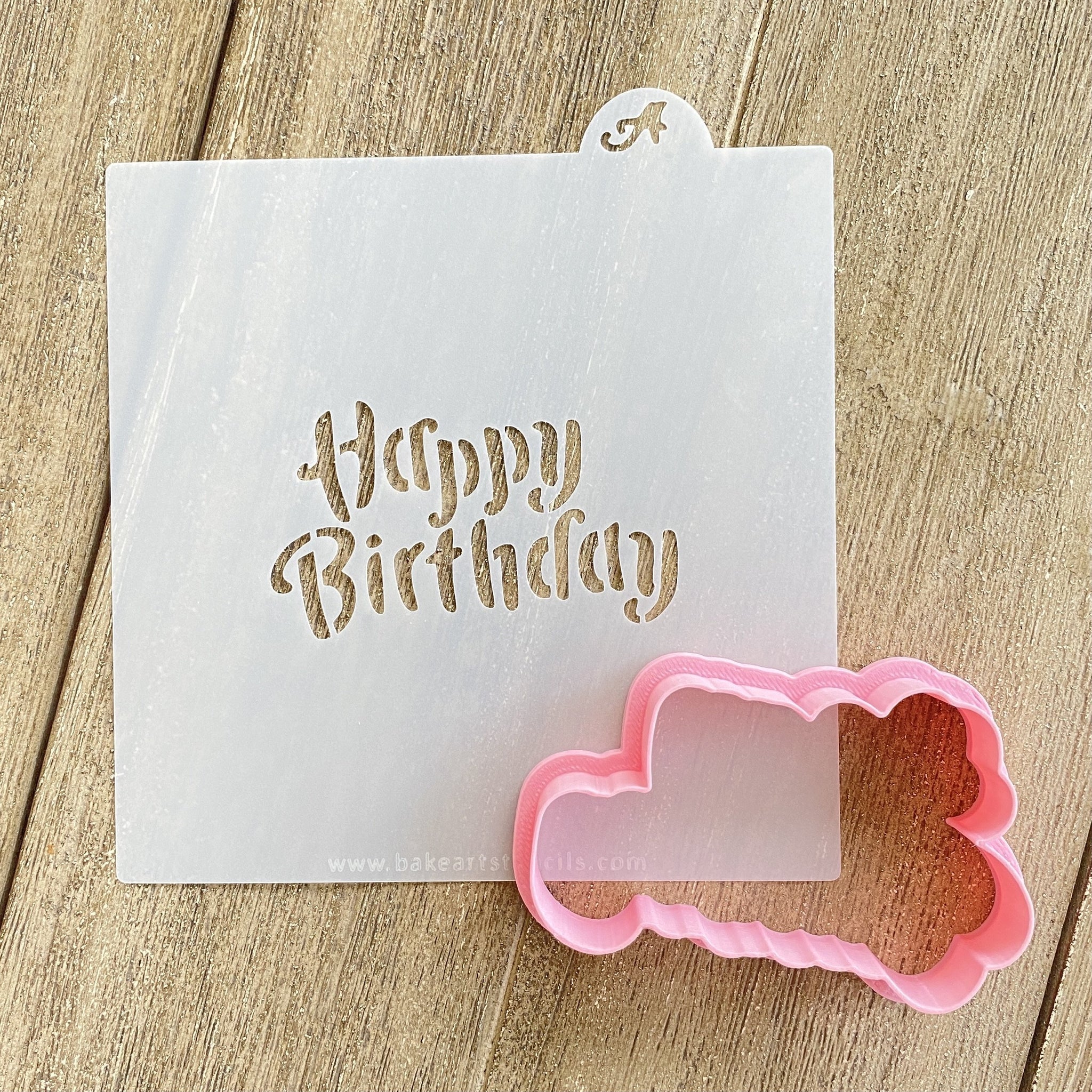 Happy Birthday cookie stencil JB46