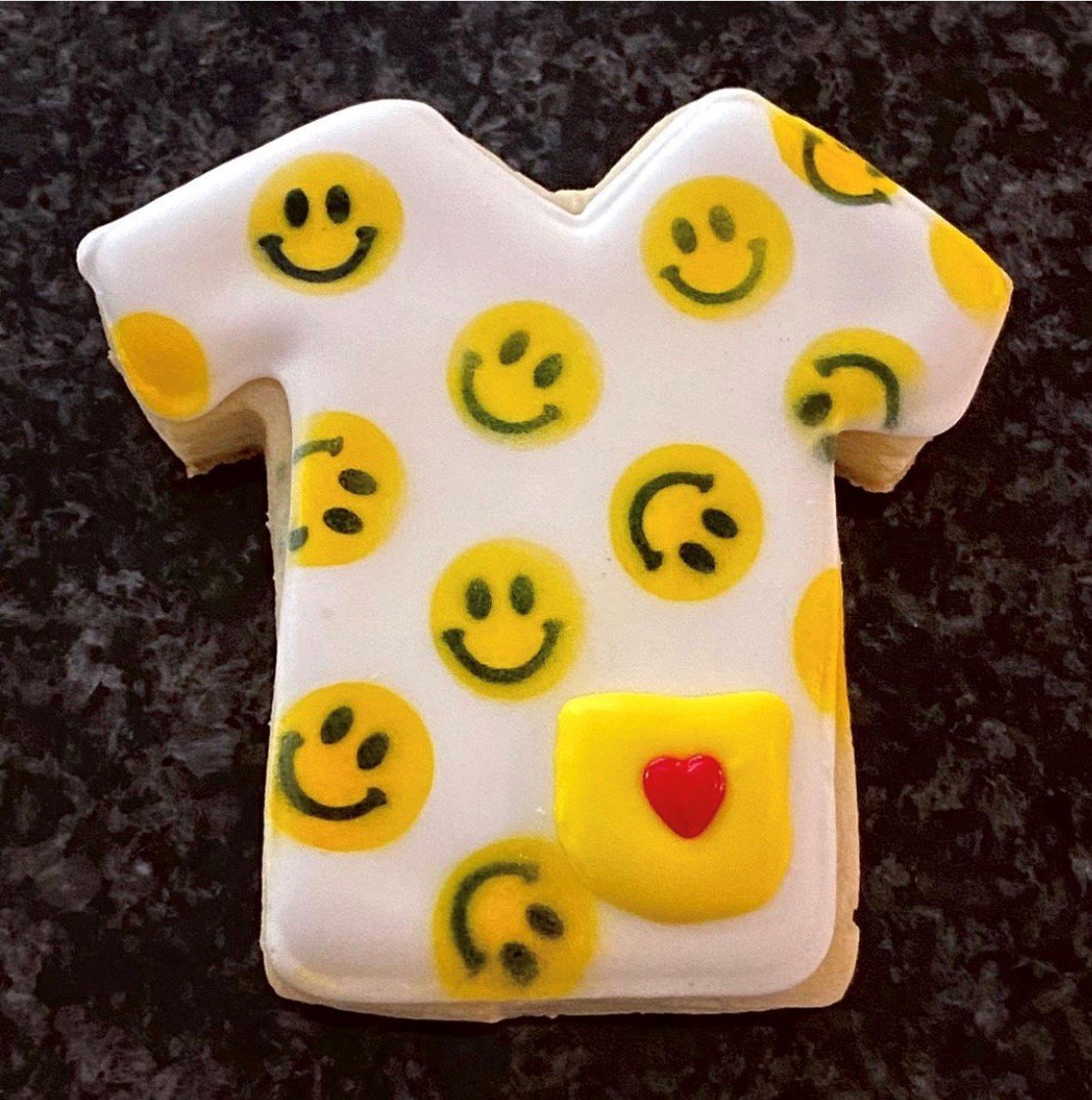 Smirking Emoji Cookie Stencil - bakeartstencils