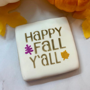 Happy Fall Y'all Cookie Stencil bakeartstencil