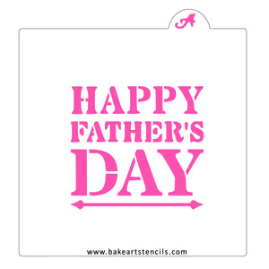 Happy Father's Day Stencil bakeartstencil