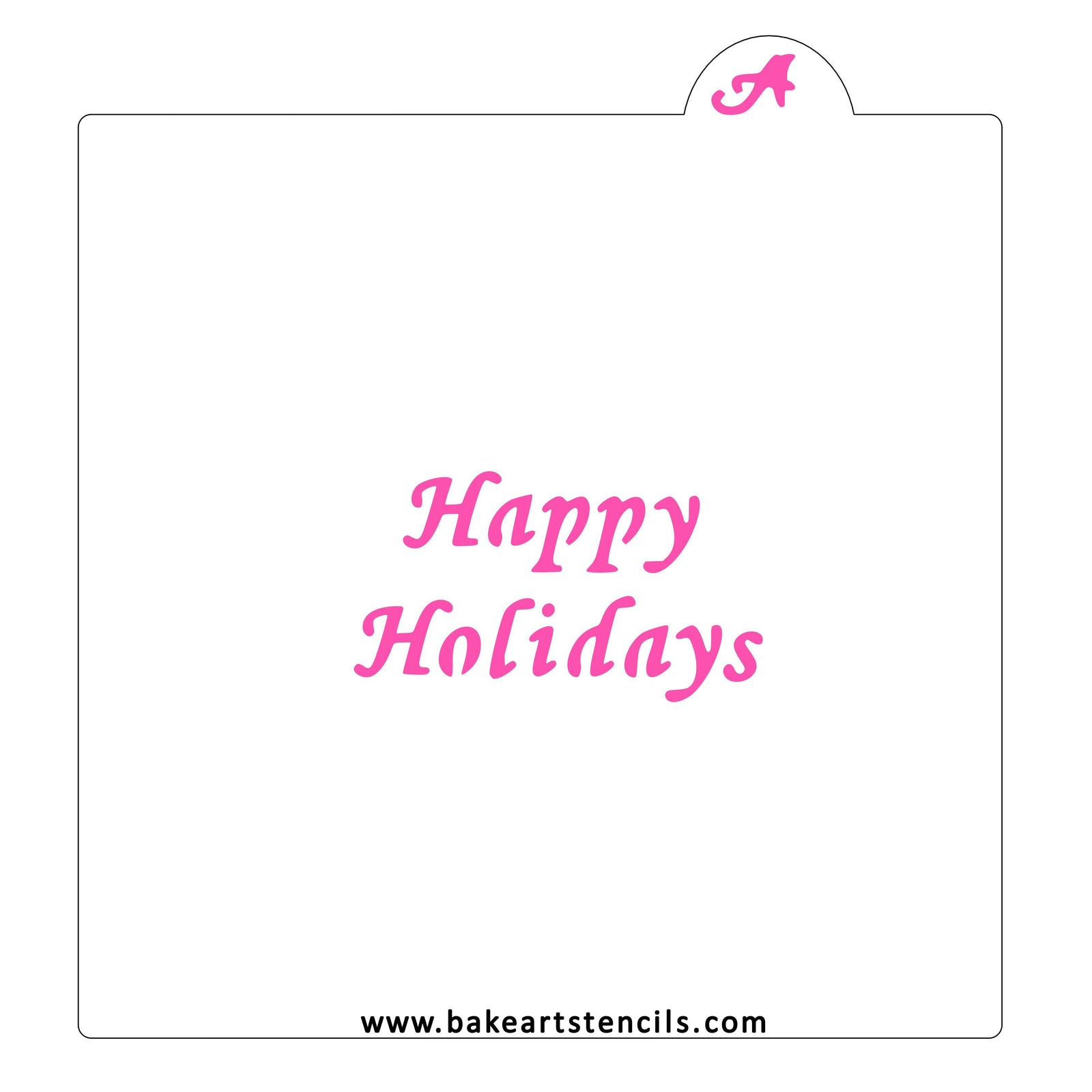 Happy Holidays Cookie Stencil bakeartstencil