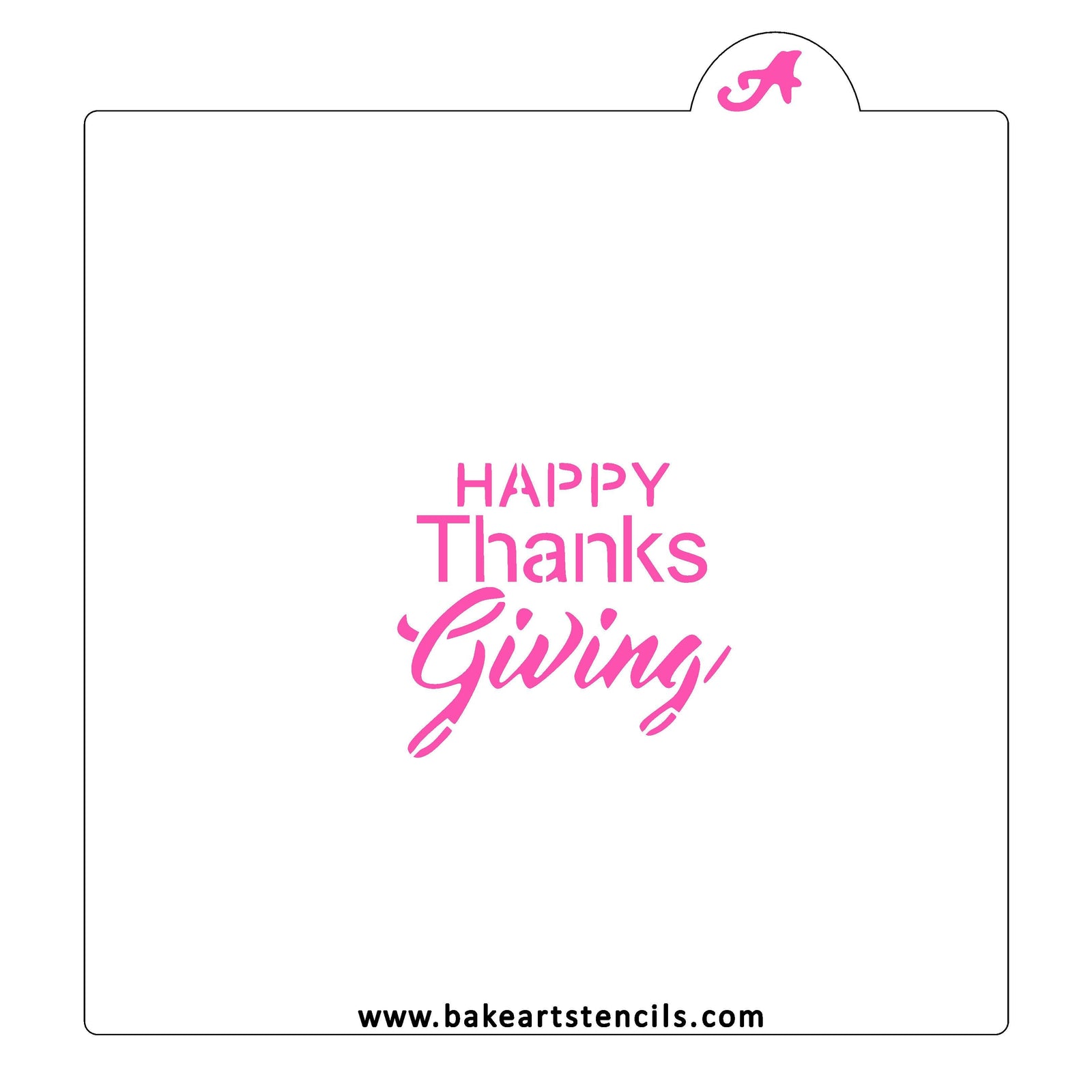 Happy Thanksgiving Cookie Stencil bakeartstencil