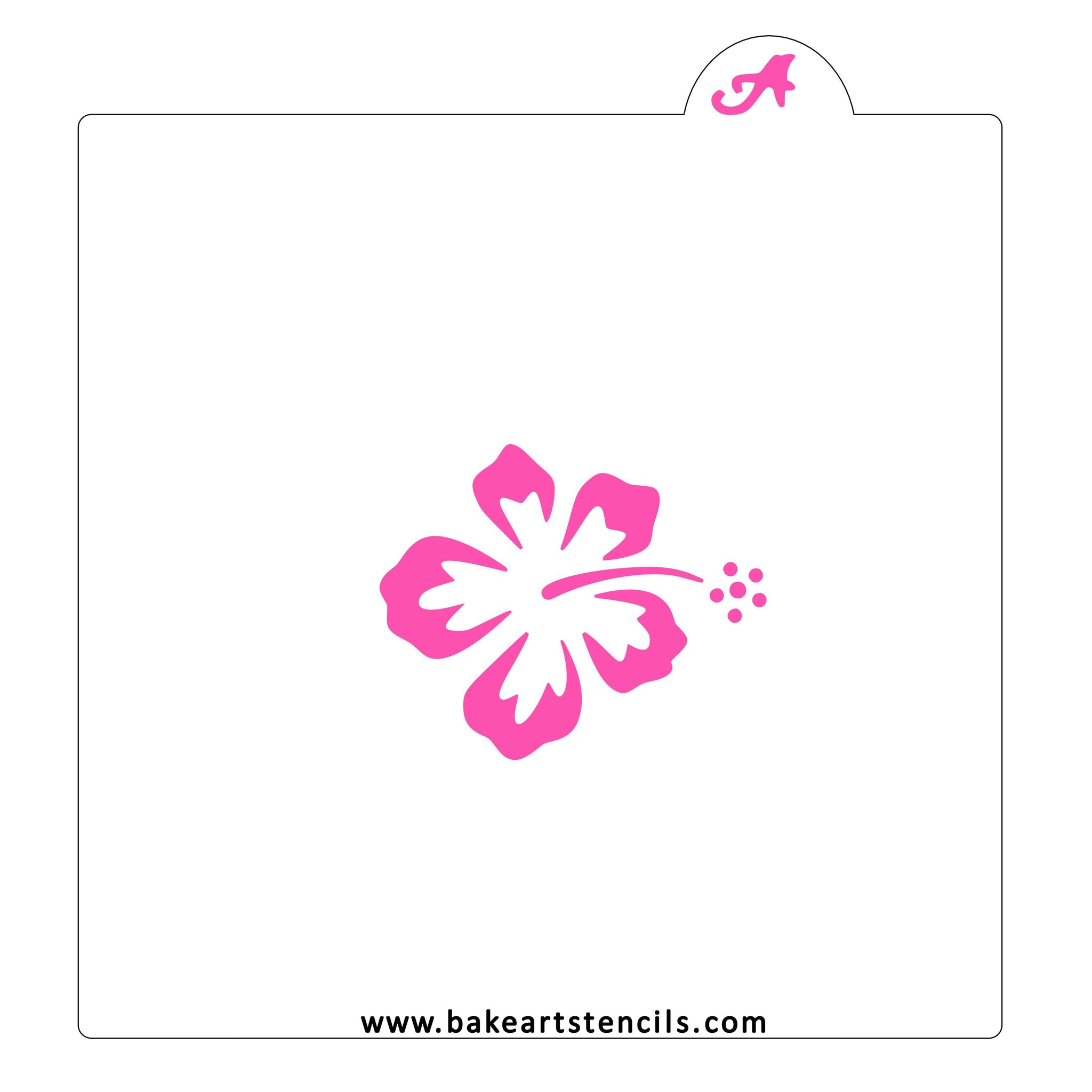 Printable Hibiscus Stencil
