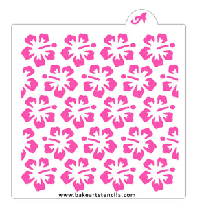 Hawaiian Flower Pattern Stencil Set bakeartstencil