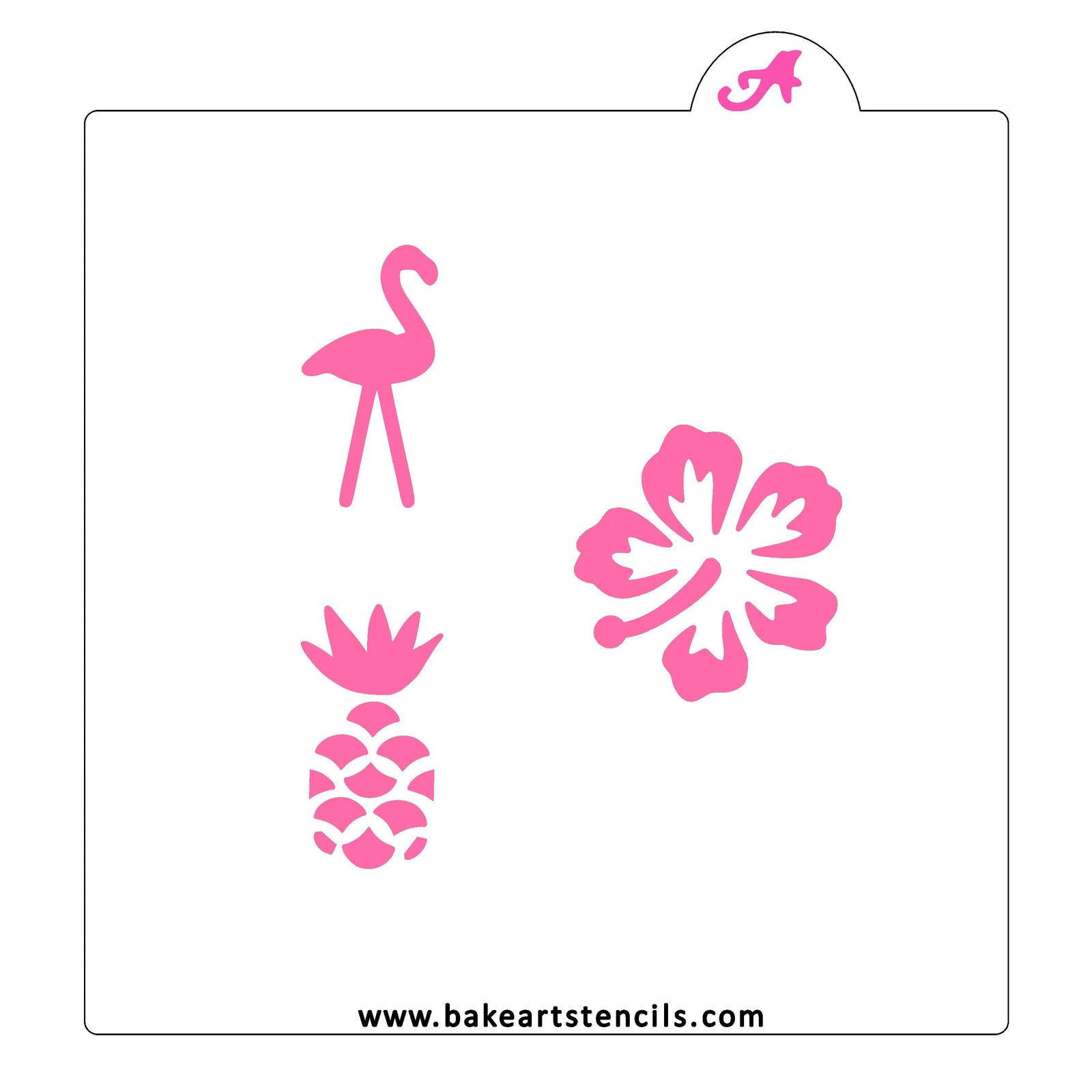 Hawaiian Oreo Stencil bakeartstencil