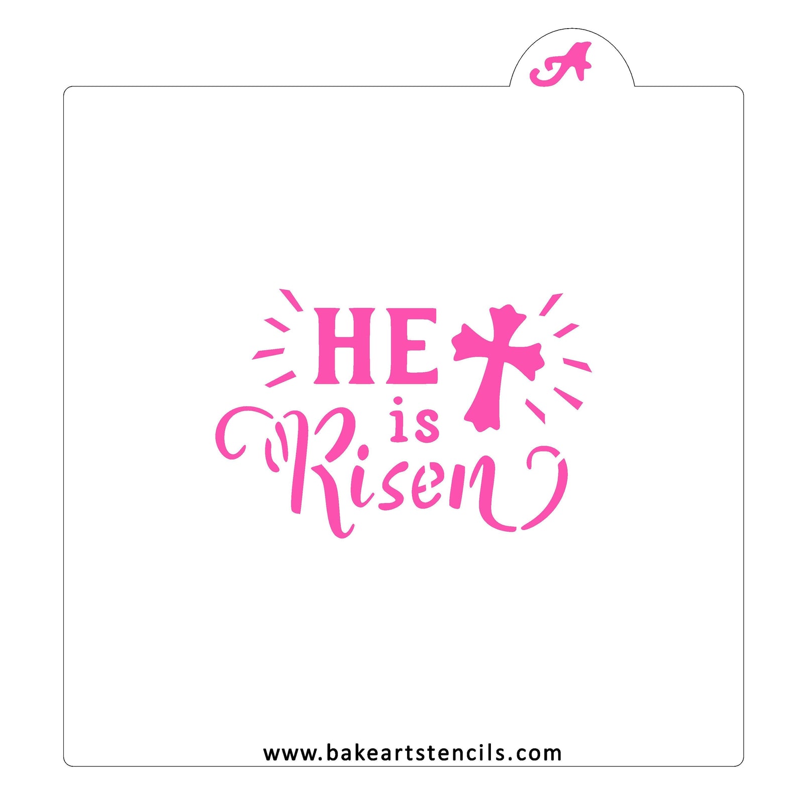 He Is Risen Cookie Stencil bakeartstencil