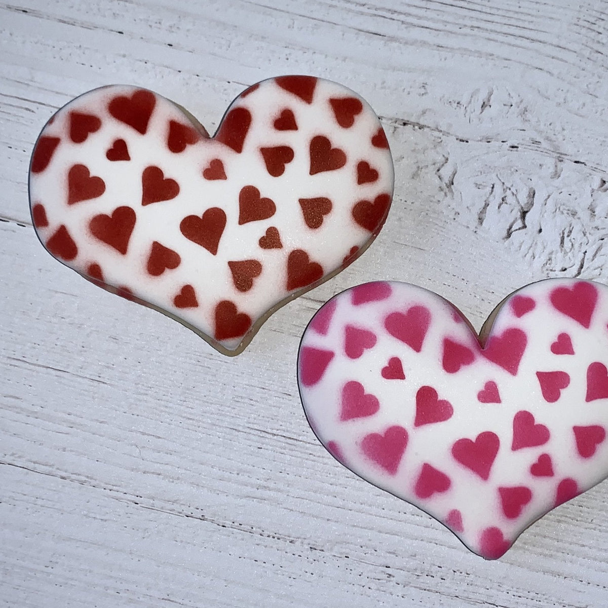 Heart Confetti Cookie Stencil | Valentines Day Cookie Stencil ...