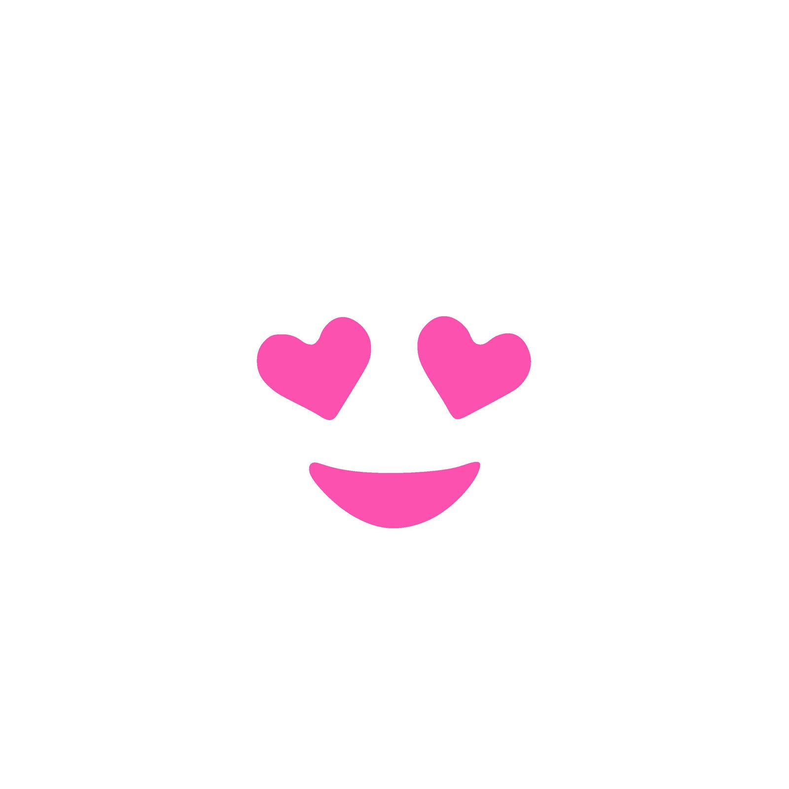 Heart Eyes Emoji Stencil bakeartstencil