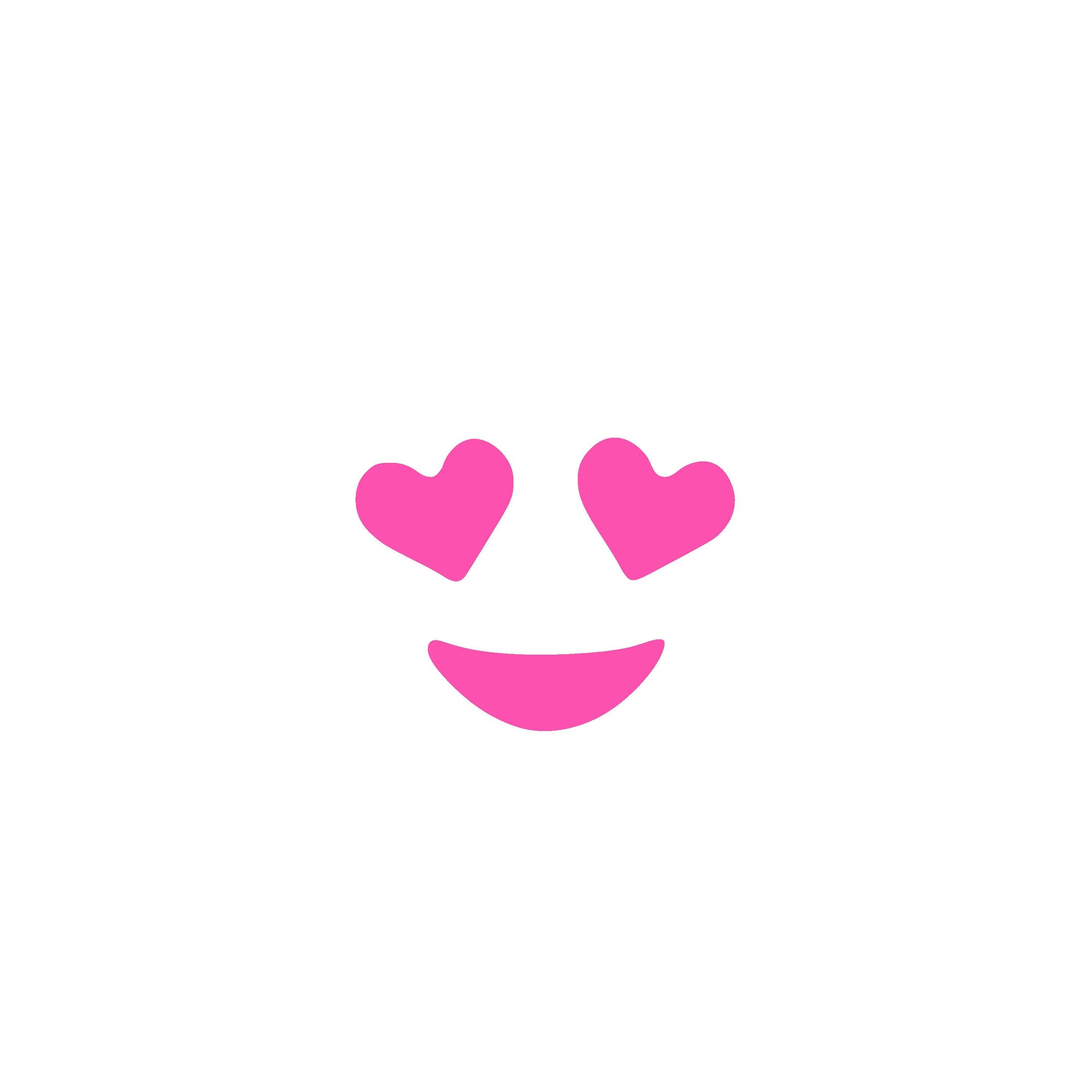 Heart Eyes Emoji Stencil bakeartstencil