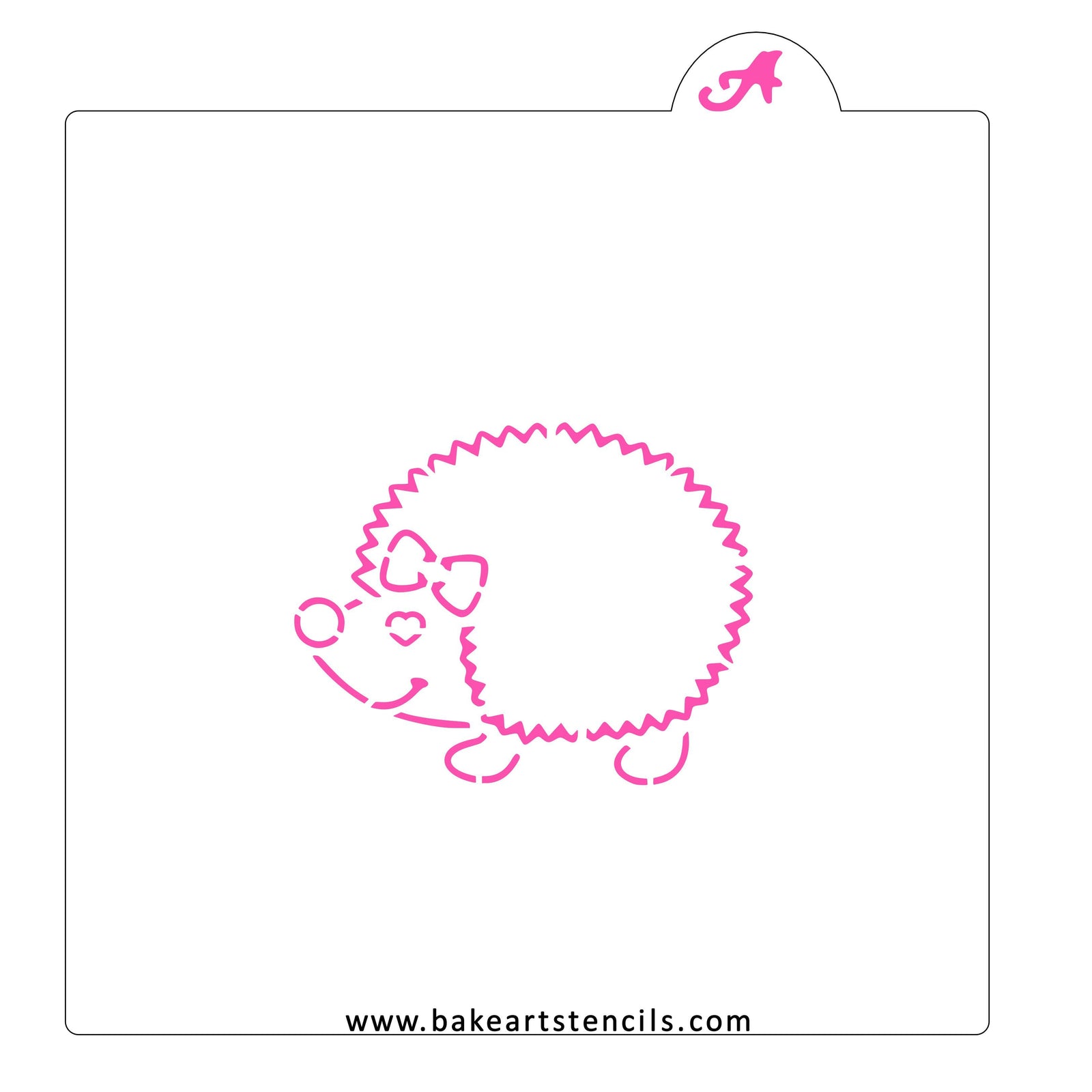 Hedgehog PYO Cookie Stencil bakeartstencil