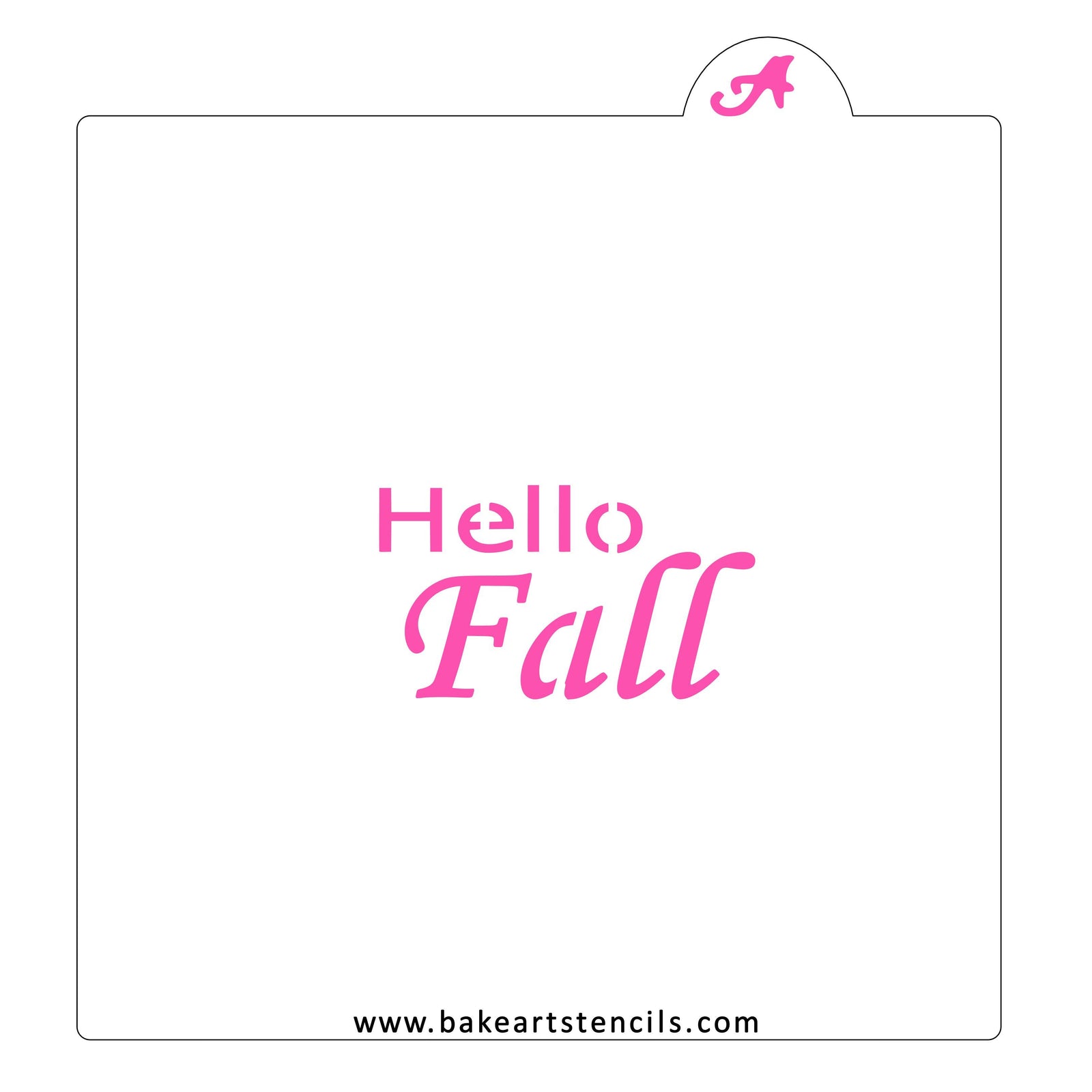 Hello Fall Cookie Stencil bakeartstencil