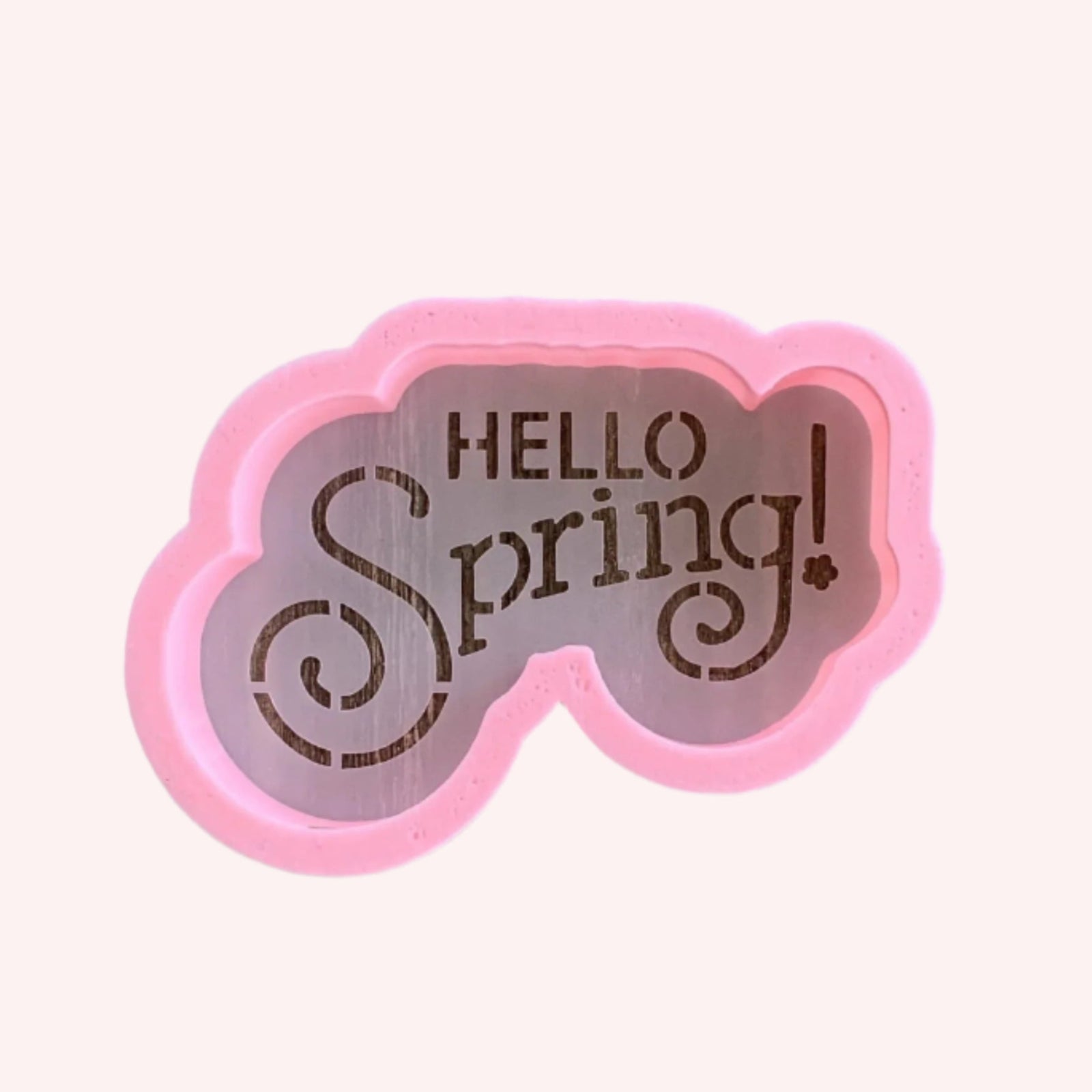 Hello Spring Cookie Stencil with Cutter bakeartstencil