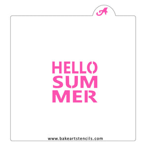 Hello Summer Cookie Stencil bakeartstencil