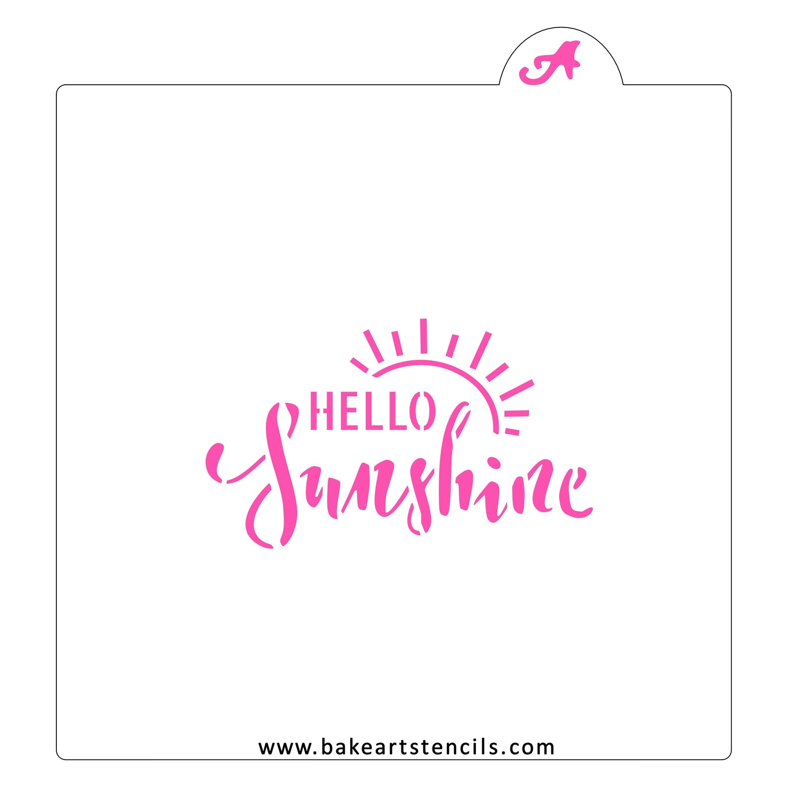 Hello Sunshine Cookie Stencil bakeartstencil