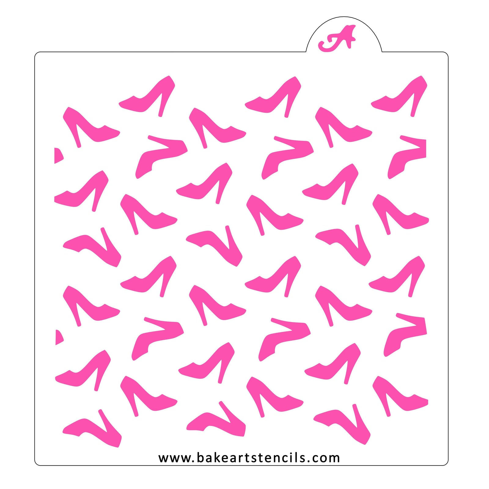 High Heels Pattern Stencil bakeartstencil