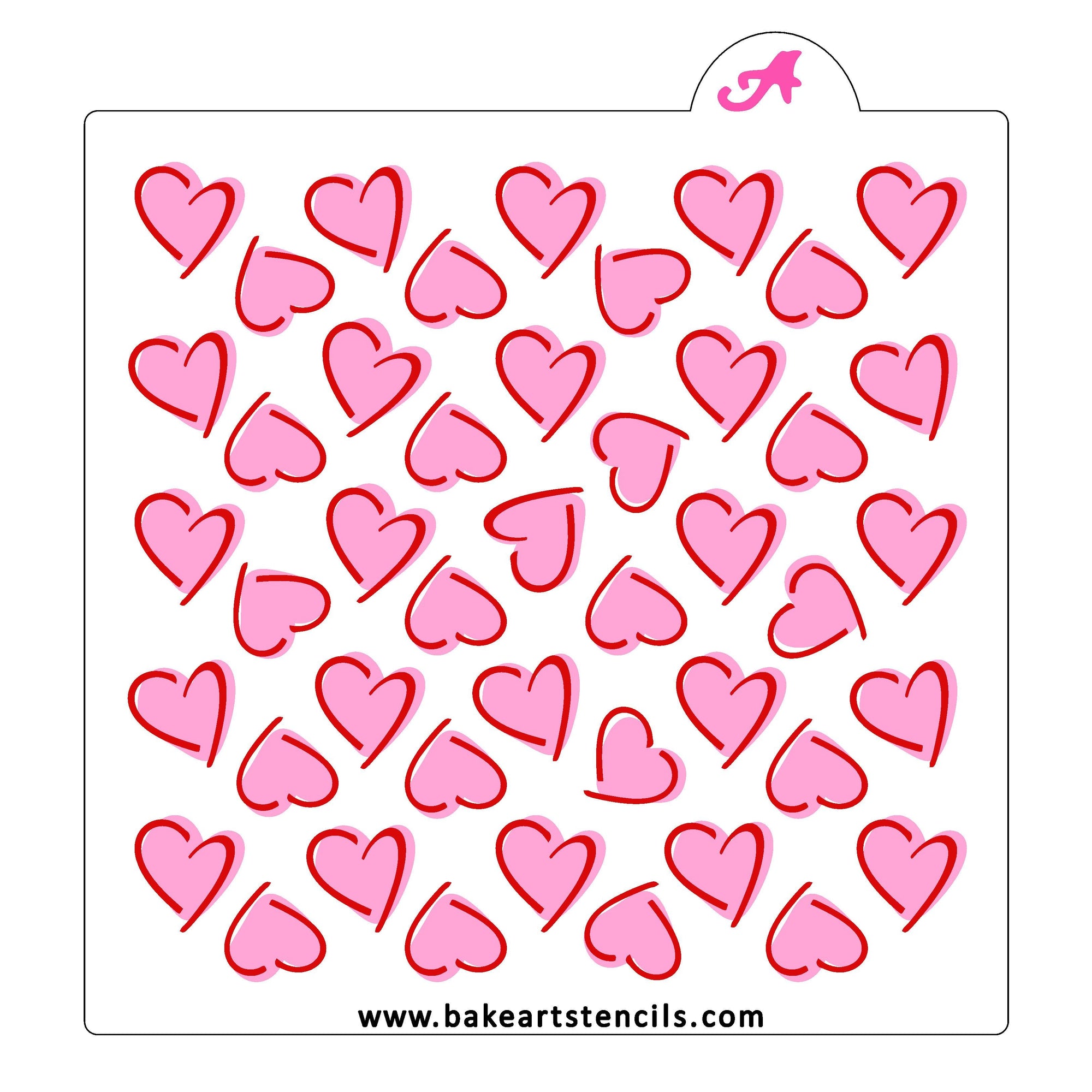 6x6in Hearts Love Cookie Stencils for Royal Icing, Valentine Stencils —  CHIMIYA