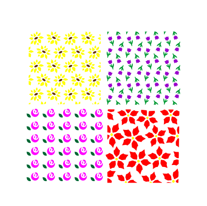 Holiday Flower Pattern Stencil Sets bakeartstencil