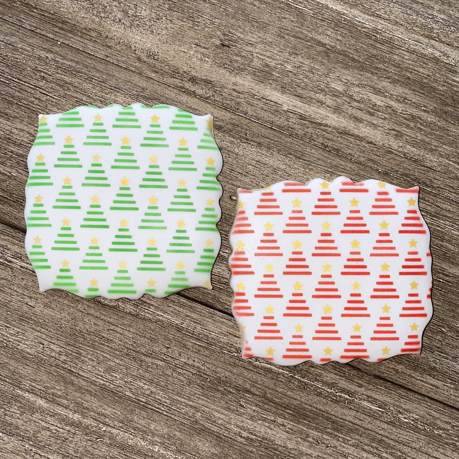 Holiday Trees Pattern Stencil Set bakeartstencil