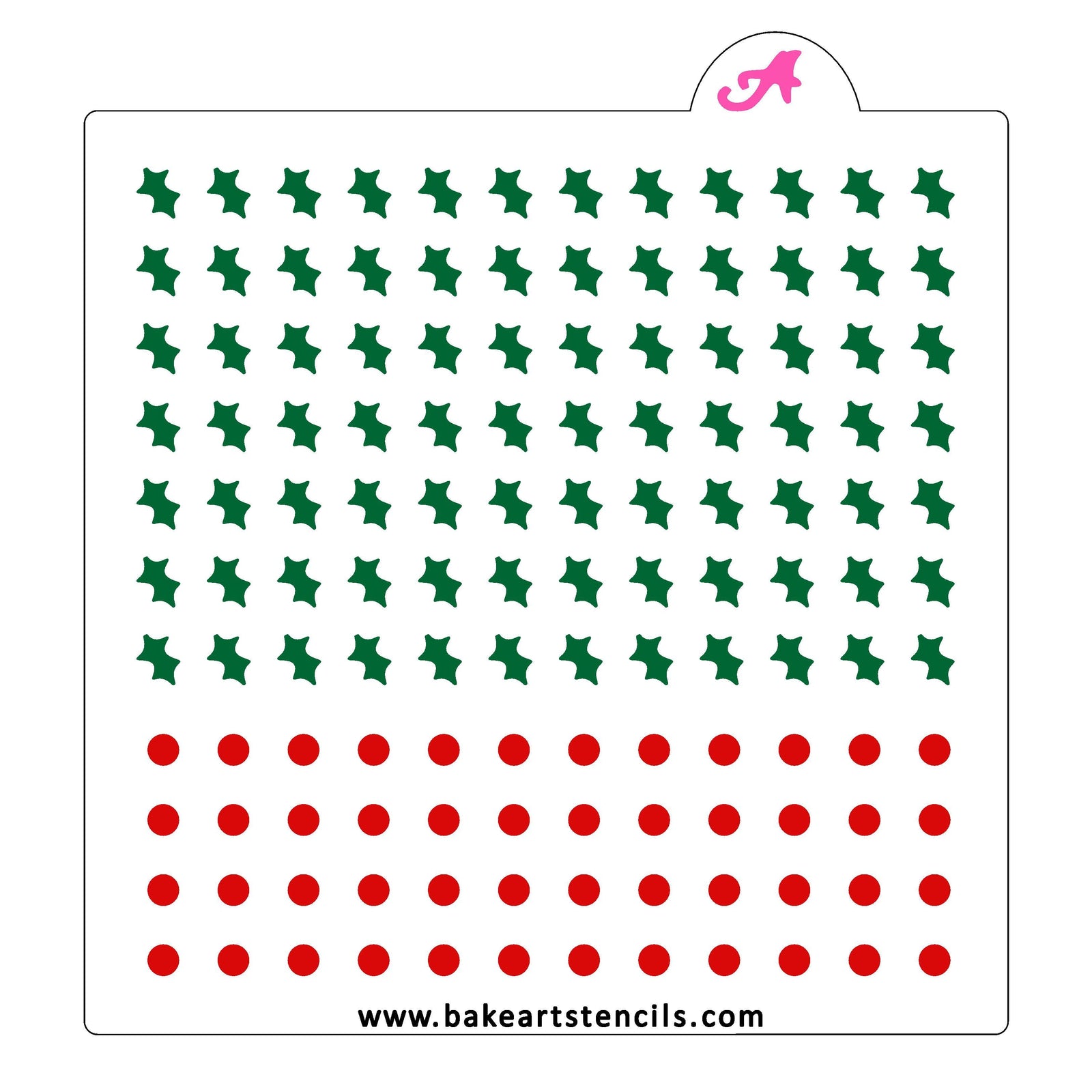 Holly Berries Sprinkles Stencil, use this to make DIY Sprinkles to decorate Christmas desserts.