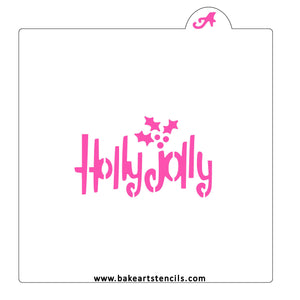 Holly Jolly Cookie Stencil bakeartstencil