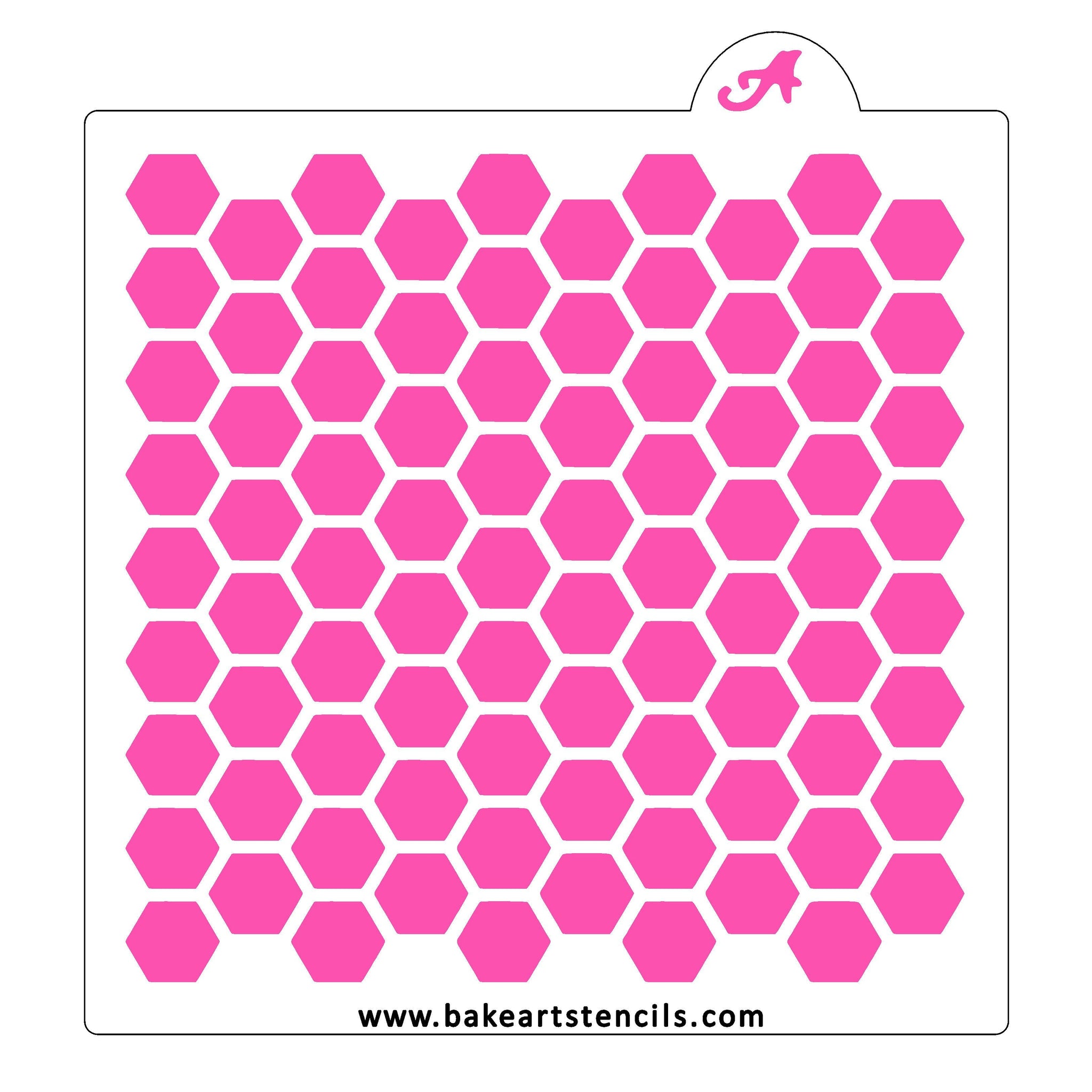Honeycomb Pattern Stencil  Hexagon Cookie Stencil - bakeartstencils