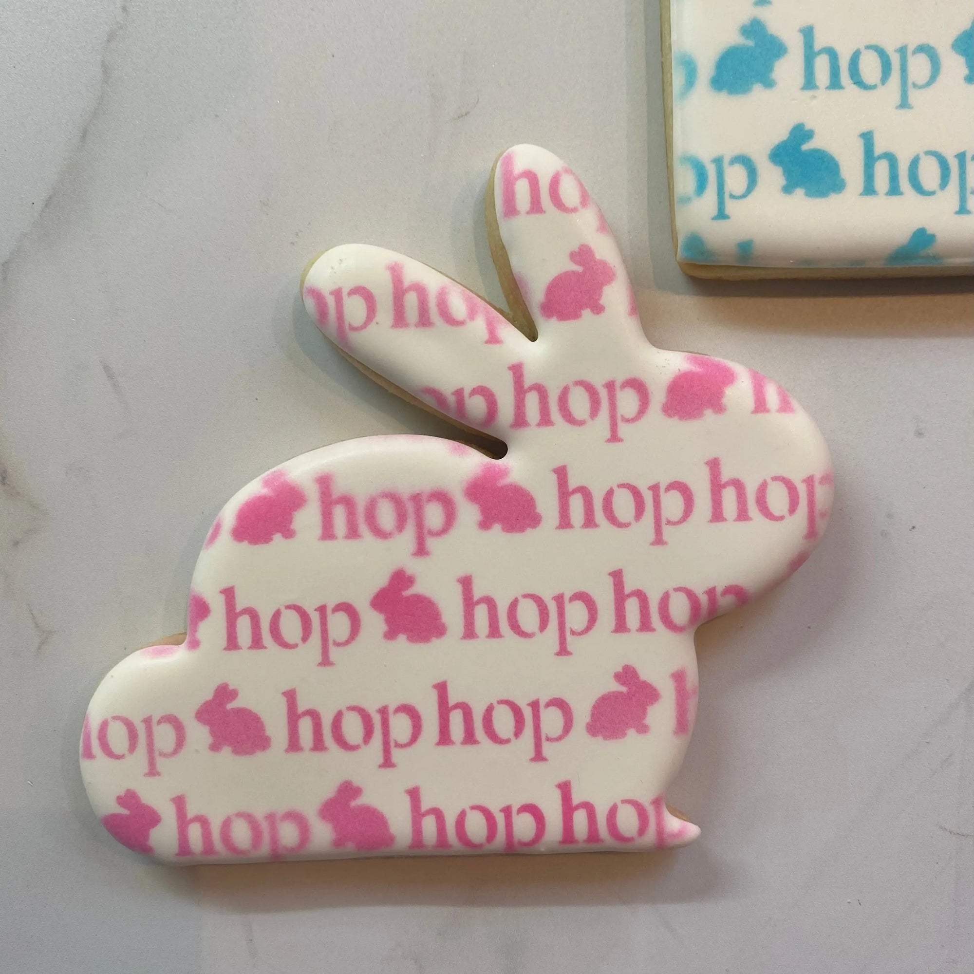 Hop Hop Hop Cookie Stencil bakeartstencil