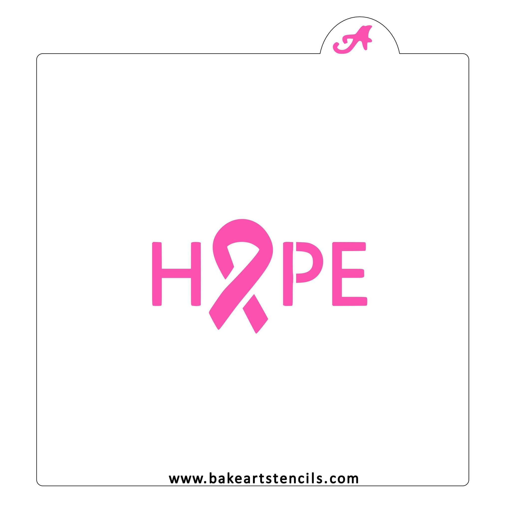 Awareness Ribbon Stencil