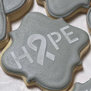 Hope Ribbon Cookie Stencil bakeartstencil