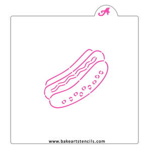 Hot Dog PYO Stencil bakeartstencil