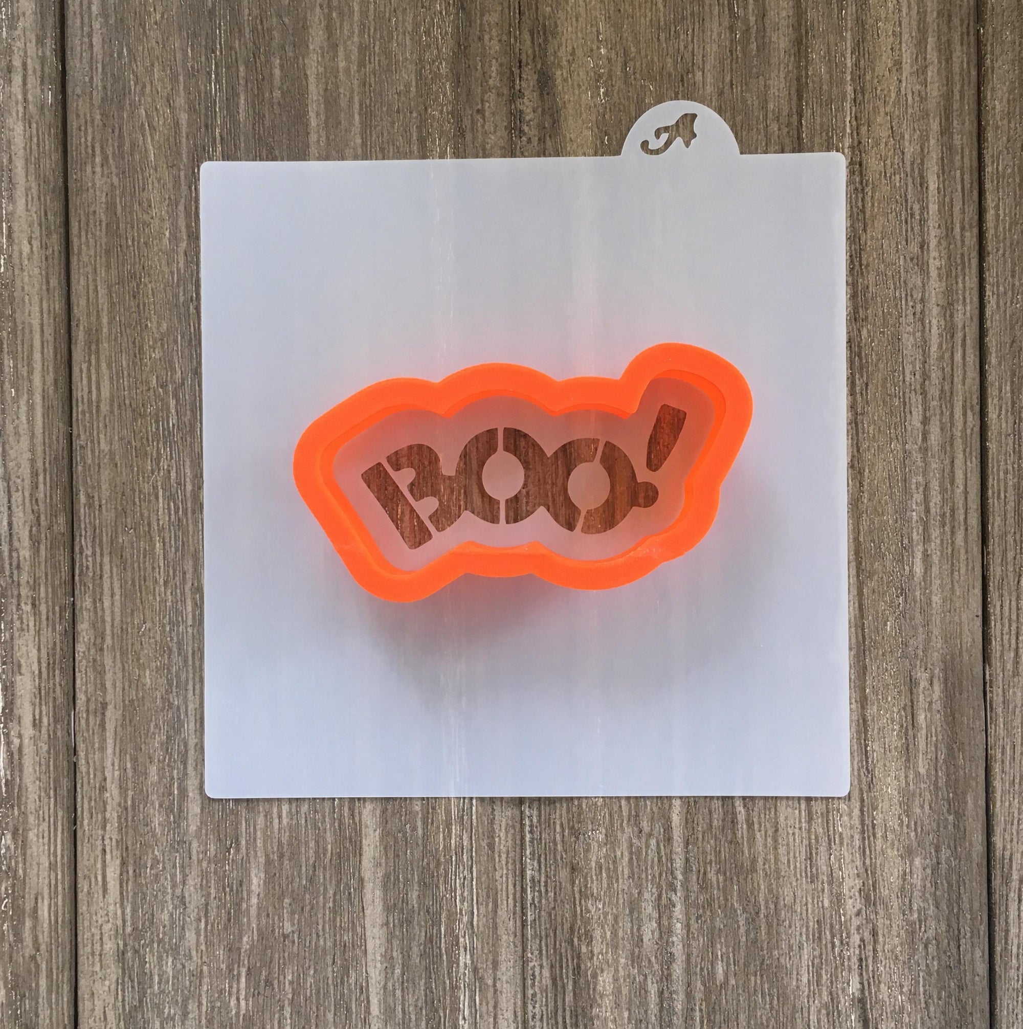 Halloween Boo Cookie Stencil with Cookie Cutter