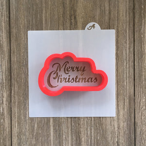 Merry Christmas Cookie Stencil with Cookie Cutter