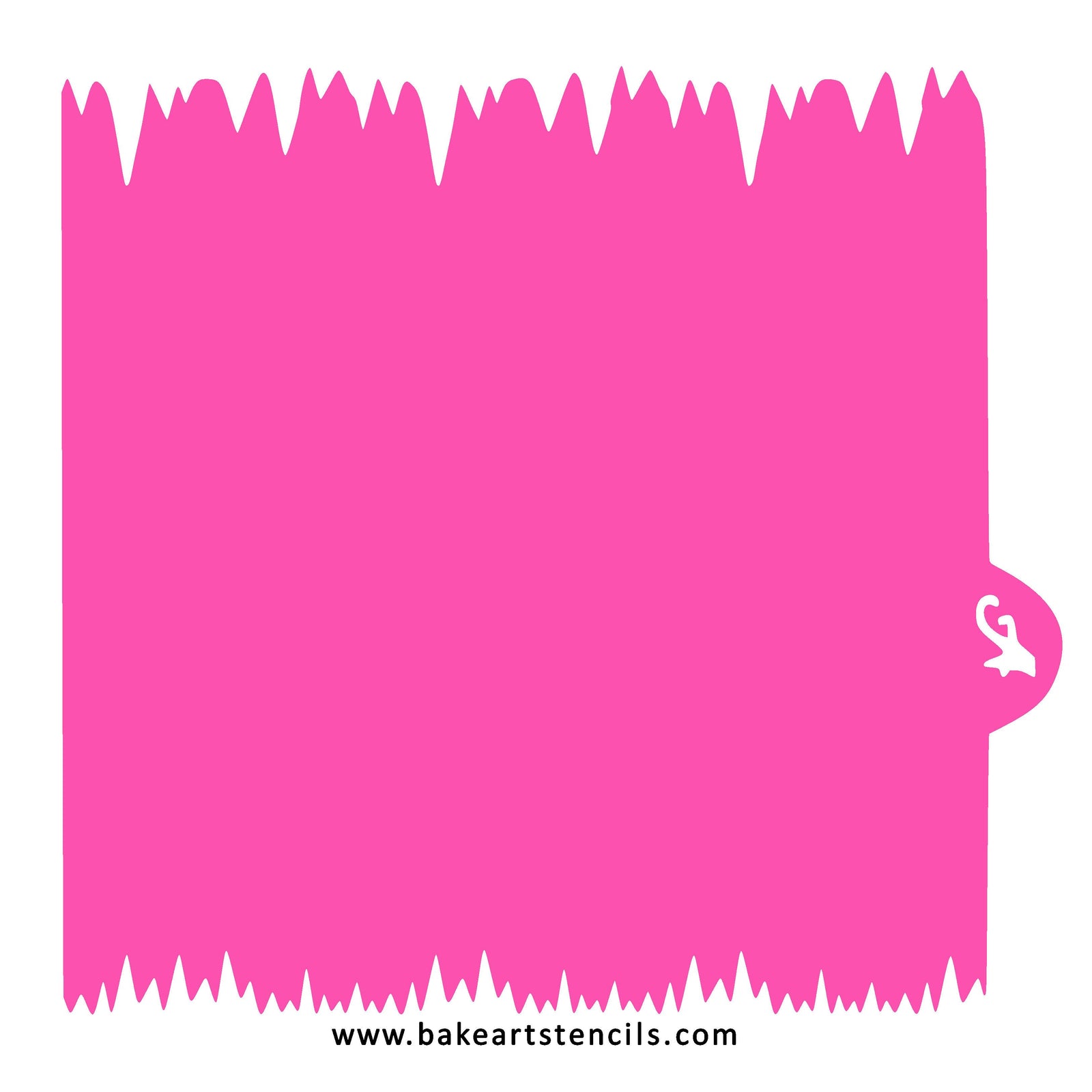 Icicles Edger Cookie Stencil bakeartstencil