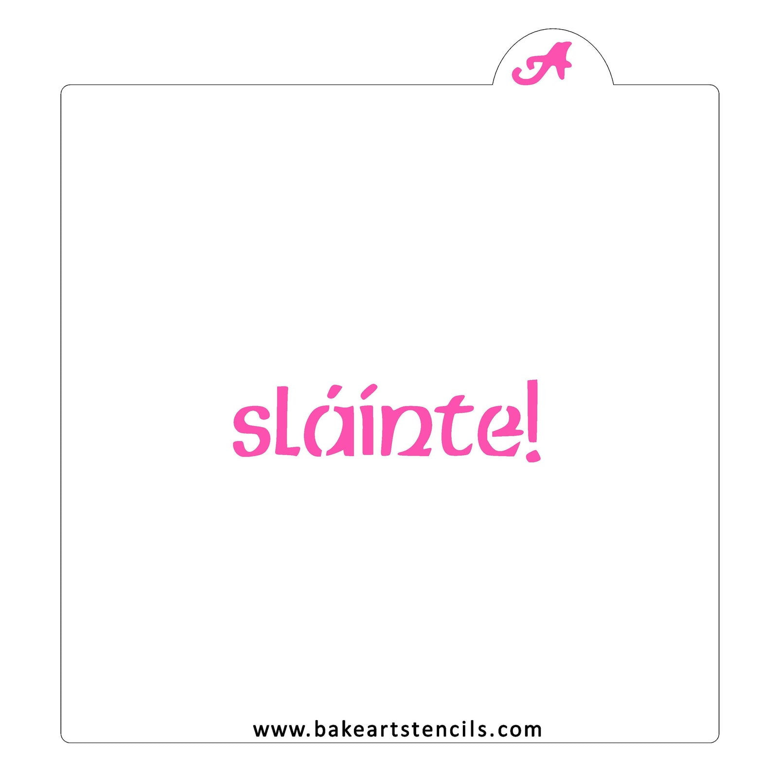 Irish Slainte Cookie Stencil bakeartstencil