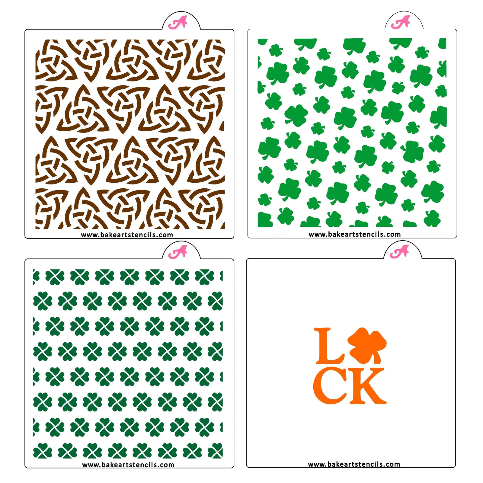 Irish Themed Cookie Stencil Set bakeartstencil