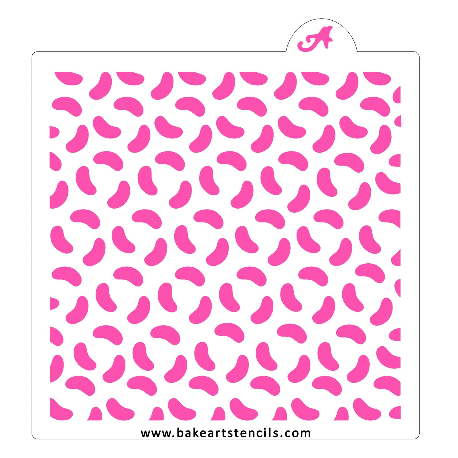Jelly Beans Pattern Cookie Stencil bakeartstencil