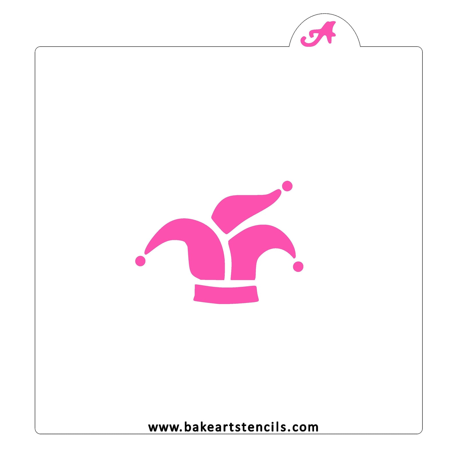 Jester Hat Cookie Stencil bakeartstencil
