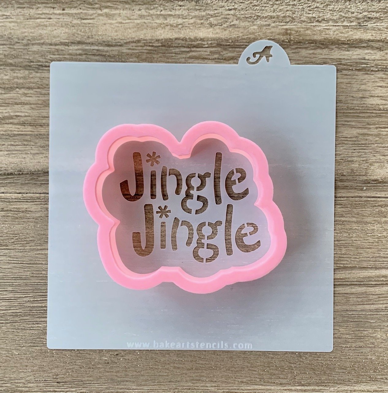 Jingle Jingle Cookie Stencil with Cutter bakeartstencils